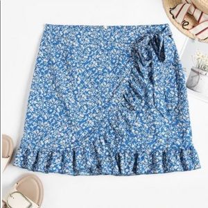 Zaful wrap mini skirt